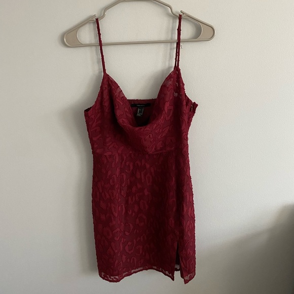 Maroon, mini, dress - Picture 1 of 3